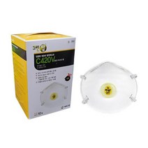크린탑 C420V 방진마스크 1급 10개, 10개／1카톤