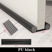 틈새 문틈 막이 방문 창문 창틀 빗물 벌레 방풍 소음 방충망 고무패킹 가스켓 방음 폼 도어 바닥 씰링 스트립 날씨 스트리핑 드래프트 차단기 트윈 도어 드래프트 다저 가드 스토퍼, 푸 블랙