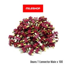 딘스잭 T플러그 Deans Connector T Plug, 수-100개(Male x 100pcs)