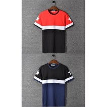 배색 암 스타 라운드 반팔 티셔츠 tee [스트릿 명품 편집샵 람스]
