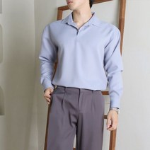 (-2XL6color) 구김없는 링클 오버핏 반오프 헨리넥셔츠