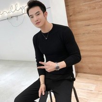 2021 가을 남성 슬림 핏 풀오버 스웨터 남성 솔리드 컬러 o-넥 스웨터 블랙 화이트 니트 풀오버 탑 s-2xl