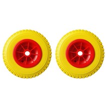 1 쌍 83939 0.763939 330lbs load 교체 펑크 방지 노란색 타이어 on red wheel 카약 도구 카약 카누 카트, 협력사