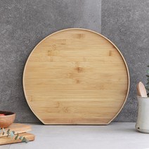 반달 원목 우드 쟁반 트레이, 뱀부 티타임 반달 트레이