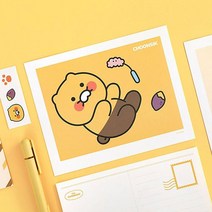 춘식이 베이직 편지지세트 8P 감사 축하 엽서 편지, basasboy 옐로우