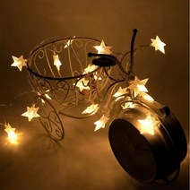 로박샵 별 조명 크리스마트 트리 인테리어 스트링라이트, 별조명 10구 오렌지(웜화이트)