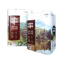 미래산업 롤 화장지 나무야나무야 3겹 30롤 2팩 두루마리 휴지 잘녹는 티슈