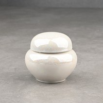 [성연티세라] 진주 코팅 스쿠류 뚜껑 단지 (300g) 꿀단지 경옥고단지 소금단지 고추장항아리