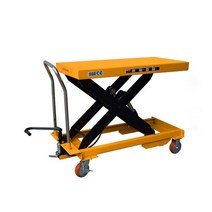 테이블 이동식 유압 수동 리프트 카트 운반기 대차, 적재량 1.5톤 상승 1m 듀얼 실린더 [테이블 120