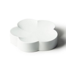 세라믹몽 유광 꽃잎 플레이팅 접시(S) 125x125x25, 1개