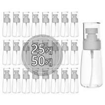 [50개묶음판매] UPG PETG 친환경 스프레이용기 30ml 60ml 80ml 100ml 페이셜 미스트 공병, 60ml 투명용기, 검정캡, 50개