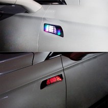 1Plus1 솔라 무충전LED 데코 사이드벤트 에어인테이크 자동차용품 꼼지락 DIY