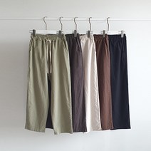 여름 컴포트 린넨 밴딩 배기 팬츠
