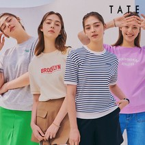 테이트 23SS 여성 아트웍 반팔 맨투맨 티셔츠 4종