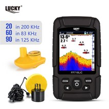 LUCKY FF718LiCD 휴대용 어군 탐지기 모니터 2 in 1200KHz 83KHz 듀얼 음파 탐지기 주파수 328ft 100m 감지 깊이 에코 사운드 어탐기, 중국