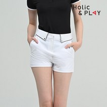 홀릭앤플레이 여성 플립 4부 골프반바지 HC2WPS002WH