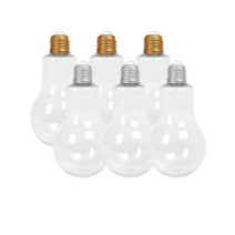 병도매닷컴 전구 페트 용기 400ml x 6p + 전구 마개 골드 3p + 실버 3p, 4세트