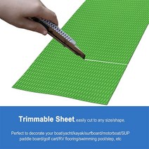 수중 스쿠터 EVA 서핑 보드 견인 패드 그립 DIY 워터 카약 팽창식 패들 매트 Sup 액세서리, Green