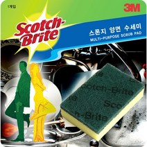 5매 양면 3M 주방용품 한국쓰리엠 X20, #86 스폰지양면수세미 1개입
