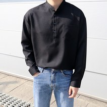 올멋 브로드 헨리넥 긴팔티셔츠