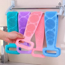 I&O 리빙공식 무통 양면 실리콘 마사지 때밀이 샤워타올, 1개, 그린