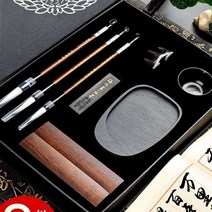9종 세트 서예용품 붓 벼루 먹 초보자 입문자 선물345568 L6, B 레드와인9종세트무료100g잉크