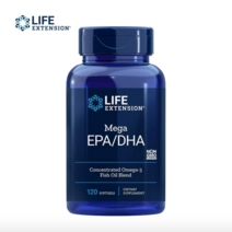 라이프익스텐션 메가 오메가3 EPA/DHA 120정 고용량