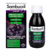 Sambucol Immuno Forte Sugar Free Black Elderberry Formula 삼부콜 이뮨 포트테 무설탕 블랙 엘더베리 120ml 2팩