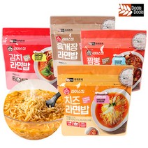 물 붓고 5분~ 간편한 즉석밥! 두리두리 라면밥x3종 세트! 등산 낚시 캠핑, 김치라면밥 3개