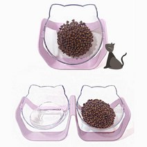 수컷 아기 고양이 밥그릇 2구 각도조절 볼 용품 사료 길냥이 수반 유기묘
