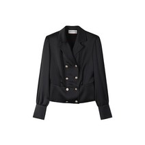 MOJOSPHINE 모조에스핀 더블여밈의 실키한 아웃블라우스 BK_J223MSC018 302446