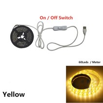 등 조명 화장대 라이트 메이크업 화장 대 거울 빛 스트립 Led USB 케이블 5V 0.5m-5m 드레싱 테이블 램프 테이프 욕실 화장품 키트, [09] Switch Yellow, [04] 3M