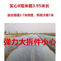 비닐하우스 조립식 비닐 온실 골격 내부 창고 온실 플라스틱 창고 브래킷 작은 아치 창고 아치 막대 야채 농업 작은 창고 유리 섬유 강화 플라스틱 아치 막대, 두께 8mm 길이 3.95m 20개
