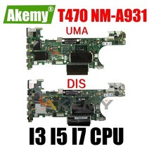 NM-A931 노트북 마더 보드 I3 I5 I7 6 세대 또는 7 세대 cpu 940MX gpu가있는 메인 보드, UMA I5-7300U
