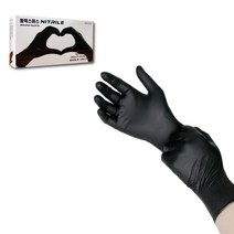 블랙스미스 일회용 니트릴 라텍스 위생 장갑 블랙 S M L 100매, 블랙스미스 니트릴 S, 소(S)