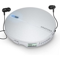 일본 ARAFUNA 컴팩트하고 가벼운 휴대용 CD 플레이어 이어폰 포함 어학용 교육 여행, 실버