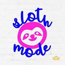 Sloth Mode Vinyl Decal Sticker | Yeti Cup Tumblers Mugs Water Bottles Trucks Vans Suvs Car Window Ac, 1