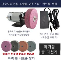 전동숫돌 그라인더 소형 가정용 나이프 주방칼 칼갈이모터, 단일사이즈, 이축+4개