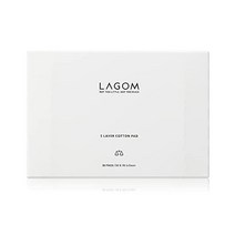 LAGOM 5겹 코튼 패드 100% 천연 저자극 분리형 클렌징 퍼프 보풀 없는 부드러운 얼굴 사각 닦기 눈 화장품 토너 메이크업 매니큐어 제거기 민감하고 건조한 지성 피부 2