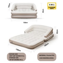 Tanxianzheinfrarable 소파 침대 실내 및 실외 휴대용 접이식 캠핑 텐트 집 배치 가능 소파 펀치 에어 매트리스, 5 in 1