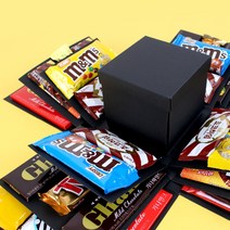 서프라이즈 폭발 선물상자 발렌타인데이 초코렛 과자 상자, 핑크, 01.고정문구
