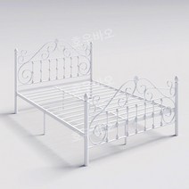 평상 침대 프레임 다이 제작 침대틀 유럽풍 더블 퀸 저상형 패밀리 북유럽풍, 화이트