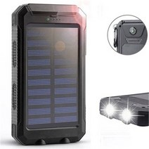 태양광 보조배터리 50000mAh 태양 보조베터리 휴대용 방수 외부 배터리 SOS LED 빛 야외 여행 삼성 호환 Xiaomi, [01] 30001 mAh-50000 mAh, [01] orange