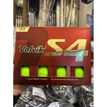 Volvik 정품 프리미엄 혁신적인 비거리 볼빅 골프공 S4 옐로우 4, 단품