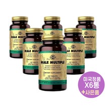 솔가 메일 멀티플 남성용 멀티비타민 미네랄 허브포뮬라 120정 영양제 X6통 솔가 사은품 증정