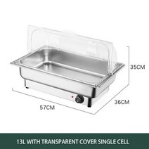 스테인리스 스틸 샤핑 요리 럭셔리 푸드 워머 유압 셰핑 뷔페 세트 케이터링, Black