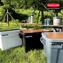 러버메이드 브루트박스 토트박스 상판세트 75L 53L 자작나무 에코보드상판 캠핑박스, 화이트, 에코보드 티크