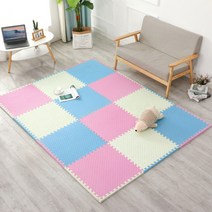 로마팸 애견 층간소음 강아지 퍼즐 매트 30*30 두께2cm 4p, 그레이