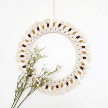 홈앤눅 원형 마크라메 월 행잉