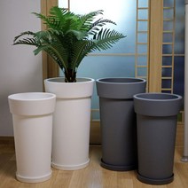 FRP화분 턱원형화분 대사이즈, 상품선택, 물받이3호형 블루그레이